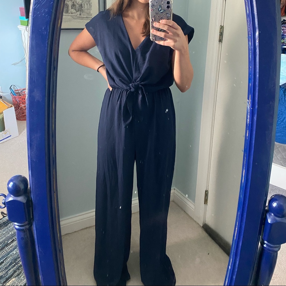 She & Sky navy romper